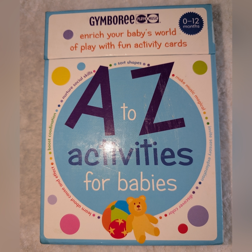 🔤 Gymboree A to Z Activity Learning Cards For Babies 0-12 Months 2007